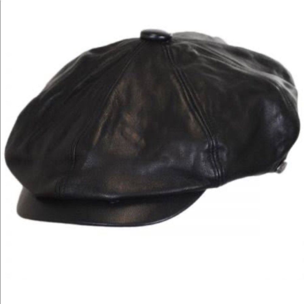 Women’s Leather Newsboy Cap | New, never worn.